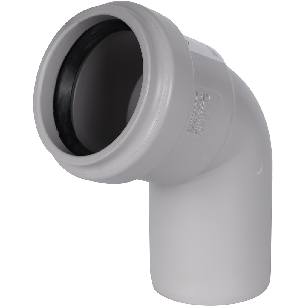 STOUT Отвод канализационный бесшумный D 58 х 67°