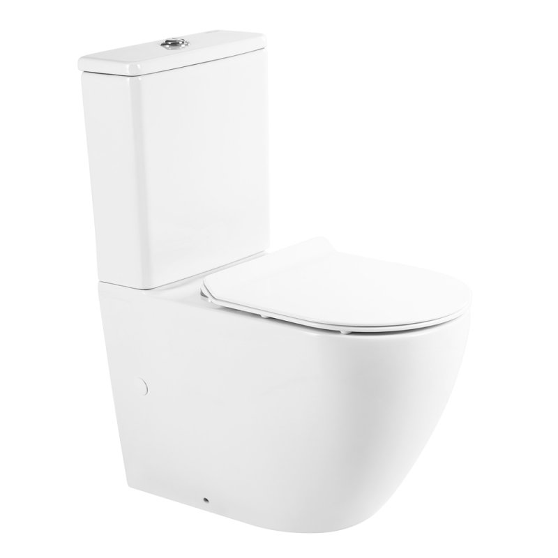 Унитаз напольный BelBagno SFERA-R с сиденьем микролифт BB2141CPR/BB2111SC