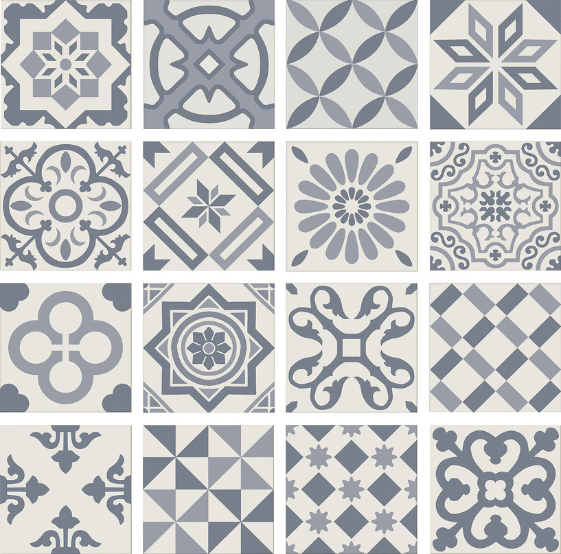 

Керамическая плитка Ribesalbes Antigua PT01950 Decor Azul декор 20х20