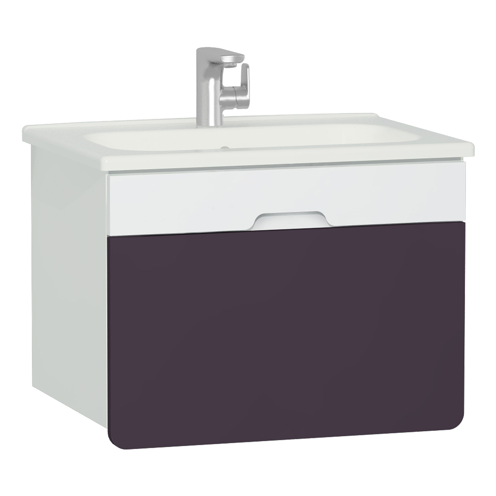 

Тумба под раковину Vitra D-Light 70 подвесная, фиолетовый/белый 58133