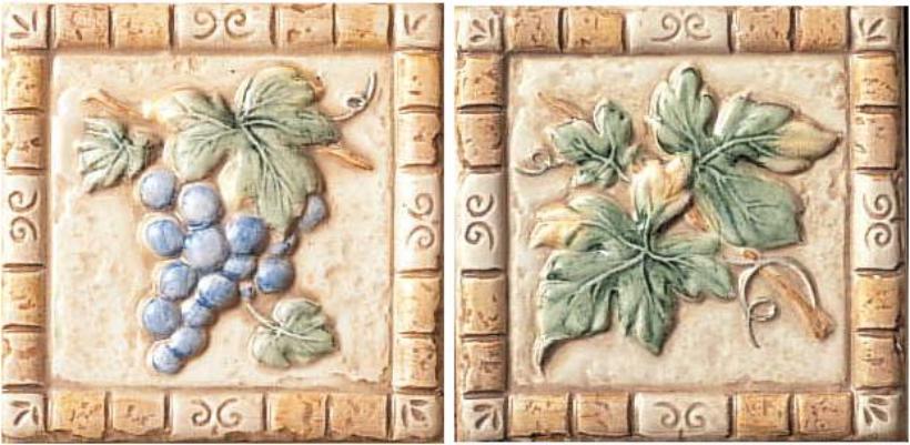 

Керамогранит Serenissima Marble Style Inserto Grappoli Gialo S/2 (комплект) панно 10х10