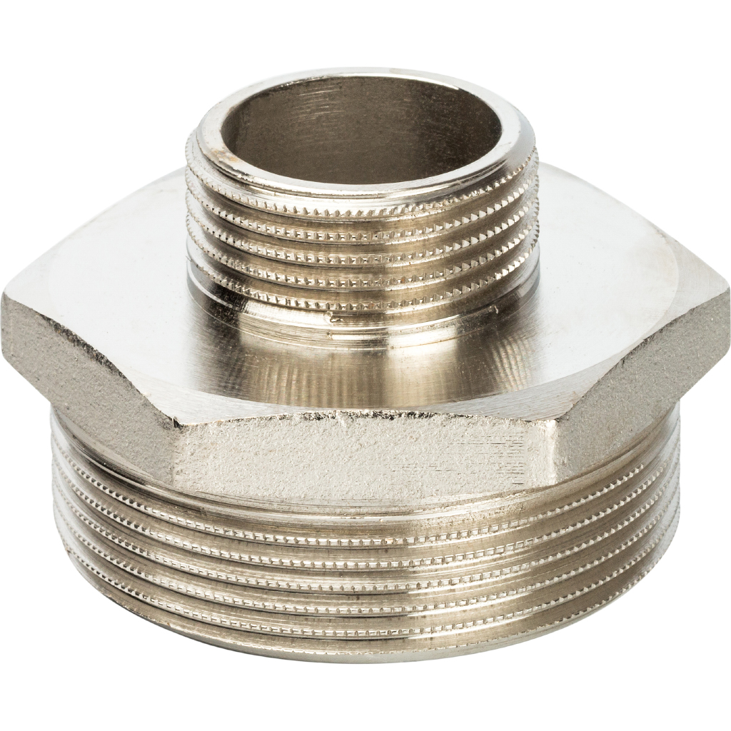 STOUT Ниппель переходной НН 2" x 1" никелированный