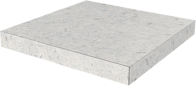 

Ступень Kerama Marazzi Терраццо серый светлый SG632400R/GCA угловая клееная 33х33