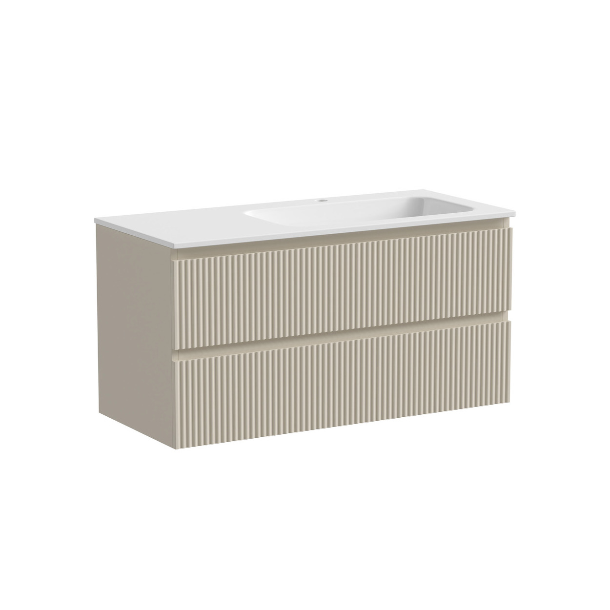 Тумба под раковину SANCOS SNOB R 100 подвесная beige soft SNR100RCE