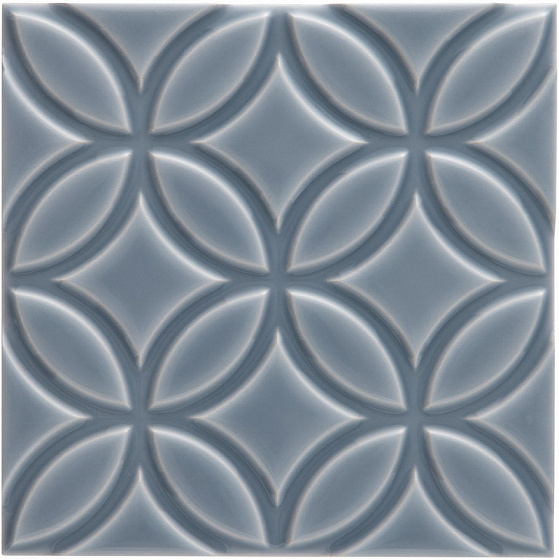 

Керамическая плитка Adex Neri ADNE4143 Relieve Botanical Storm Blue декор 15х15