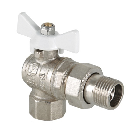 

Кран шаровой Valtec Base с накидной гайкой угловой 1/2" (белая бабочка)