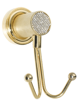 Крючок двойной Boheme Royal Cristal золото 10926-G