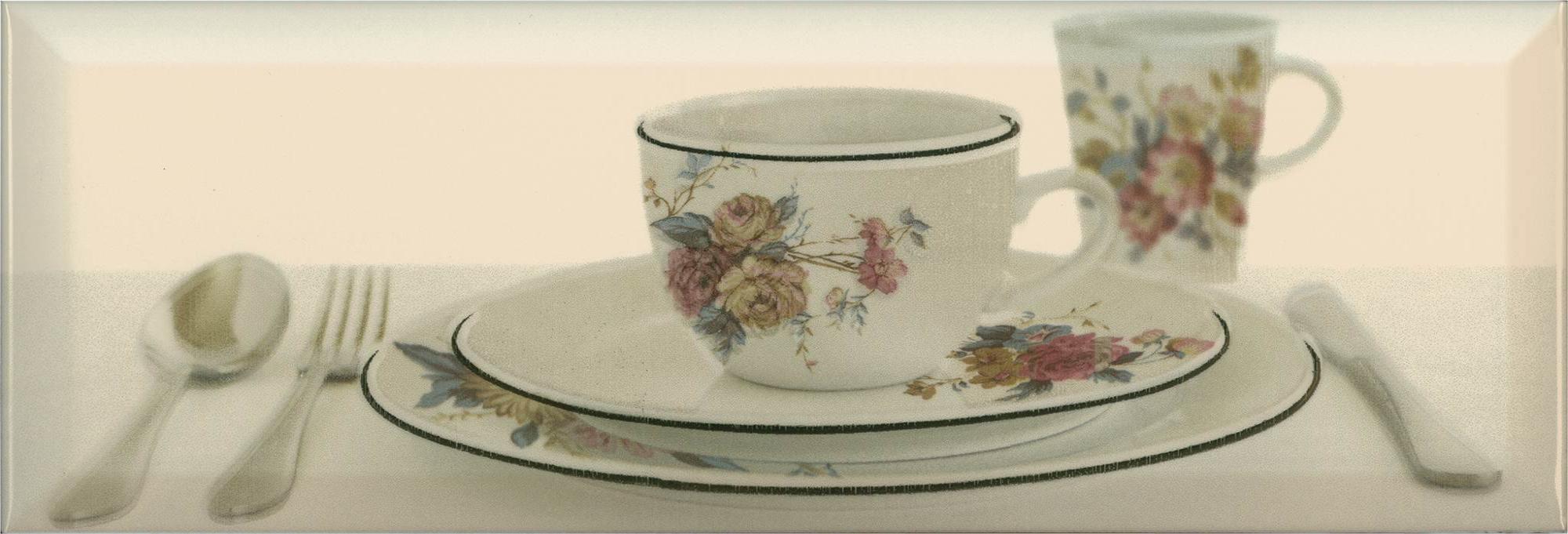 

Керамическая плитка Absolut Keramika Decor Tea 03 Cream B декор 10x30