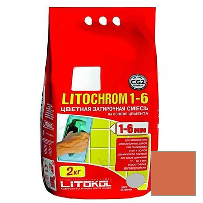 

Затирка Litokol цементная Litochrom 1-6 C.490 Коралл 2кг