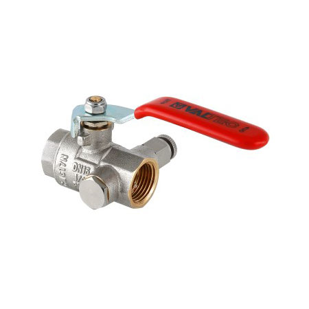 Valtec Кран шаровой муфтовый с дренажем и воздухоотводчиком ВВ 3/4"