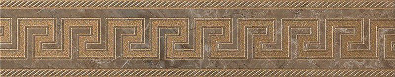 

Керамогранит Versace Marble Marrone 240207 Fas. Greca Sab. бордюр 11,5x58,5