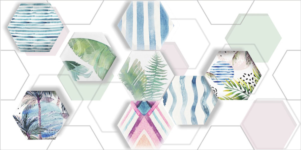 

Керамическая плитка New Trend Bounty WT9BOU55 Tropics настенная 24,9х50