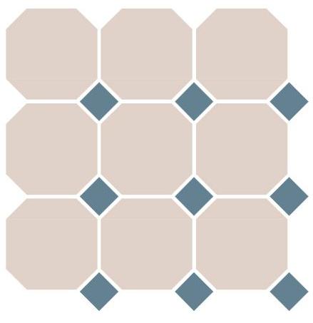 

Керамогранит Top Cer Octagon 4416 oct11-1ch White Octagon 16/Blue Cobalt Dots 11 напольный 30x30