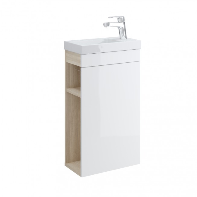 

Тумба под раковину Cersanit SMART 40 ясень, белый B-SU-SMA-CO40/Wh