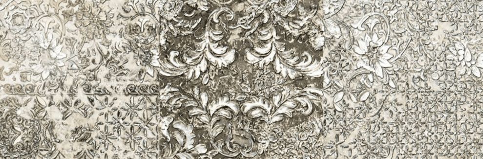 

Керамическая плитка Ibero Advance Dec. Batik White B декор 25x75