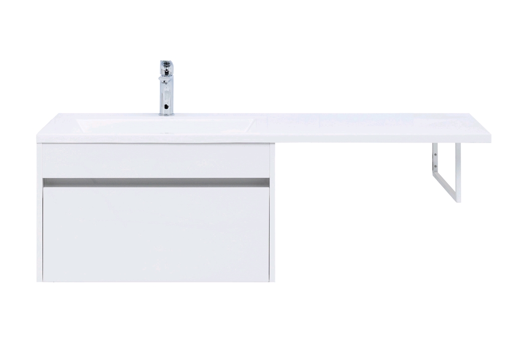 

Тумба с раковиной Aquanet Токио 130 L 00236917+00235501 белый