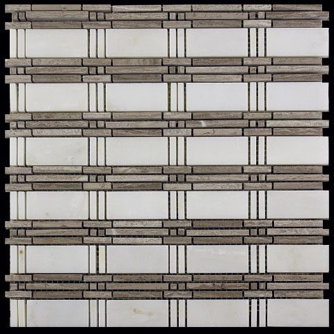 

Мраморная мозаика Natural S-Linе KB-P31 (XY-M031G-31P) 30,5х30,5
