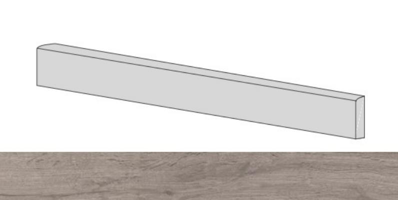 

Керамогранит Gardenia Orchidea Just Life ML50101 Batt. Molato Grigio плинтус 8х100