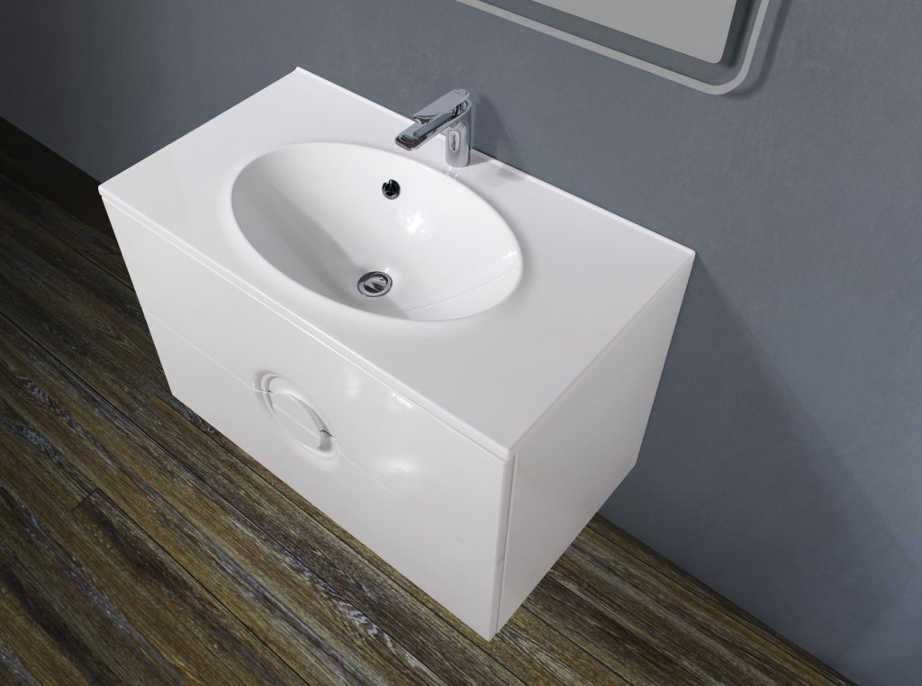 

База под раковину Belbagno ONDA подвесная 90 ONDA-900-2C-SO-BL Bianco Lucido
