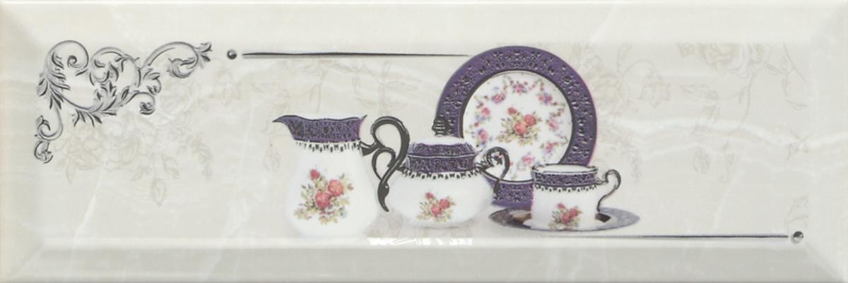 

Керамическая плитка Monopole Petra Decor Pranzo Silver C декор 10х30