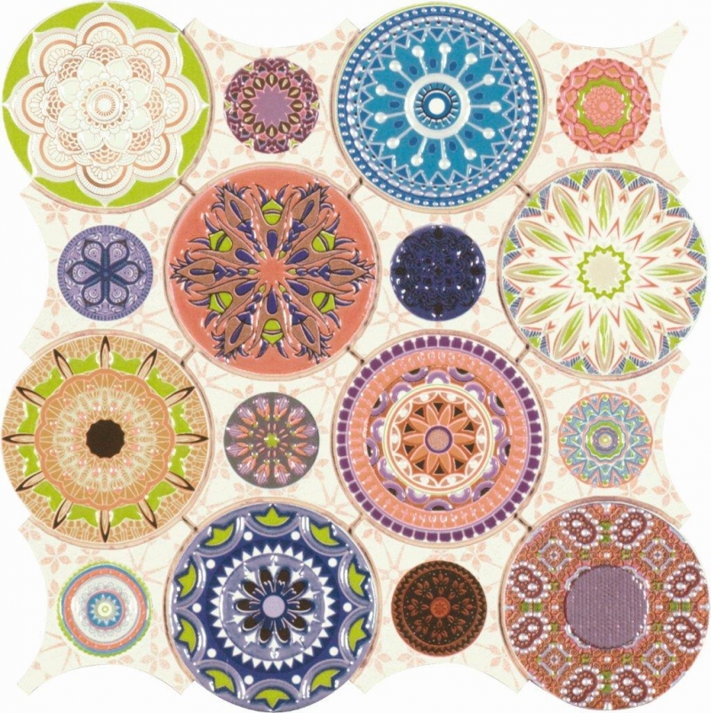 

Керамическая плитка Dune Ceramica Mosaico 186922 Mandala Мозаика 28x28