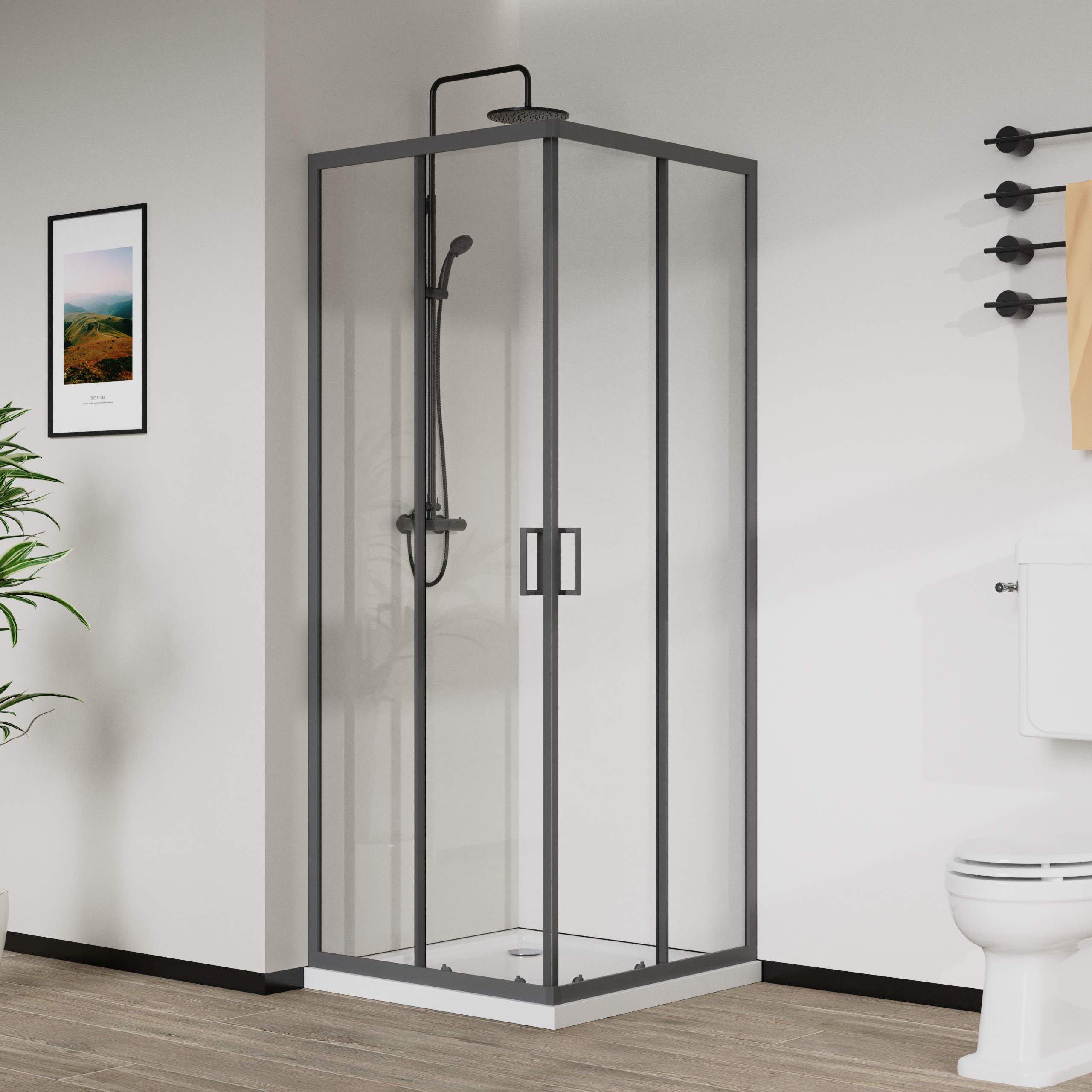 Душевой уголок Vincea City 1950x1000x800 вороненая сталь VSS-5CT8010CLGM