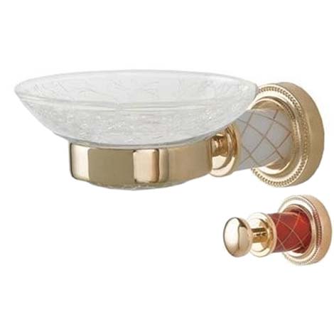 Мыльница Boheme MURANO GOLD рубиновое 10903-R-G