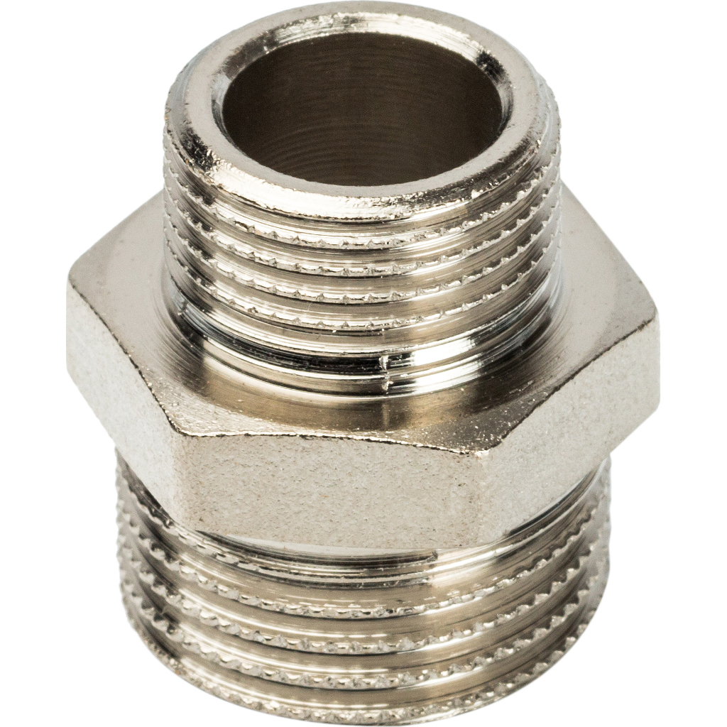 

STOUT Ниппель переходной НН 1/2" x 3/8" никелированный