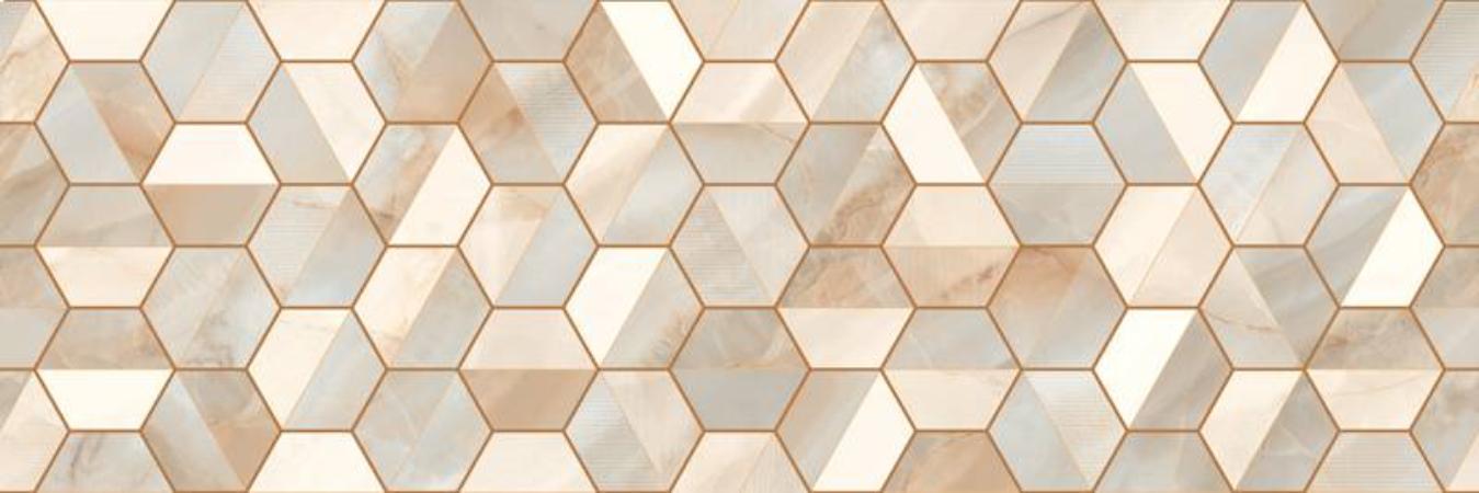 Керамическая плитка Ecoceramic Rodas Hex Warm настенная 33,3х100