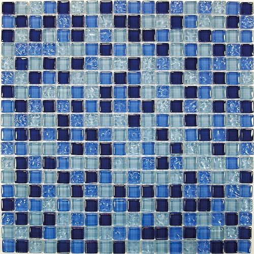 

Стеклянная Мозаика Bonaparte Blue Drops (8x15x15) 30x30
