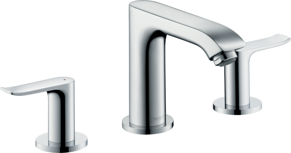 

Смеситель для раковины Hansgrohe Metris 100 на 3 отверстия, со сливным гарнитуром 31083000