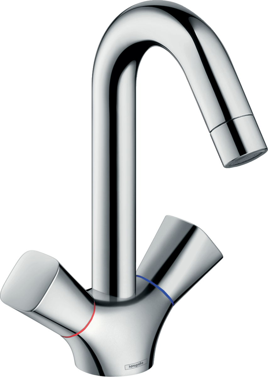

Смеситель для раковины Hansgrohe Logis 150 с двумя рукоятками, без сливного набора 71221000