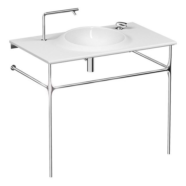 

Раковина-столешница Vitra Istanbul 1000x600 без перелива, с металлическими ножками 4519B403-6142