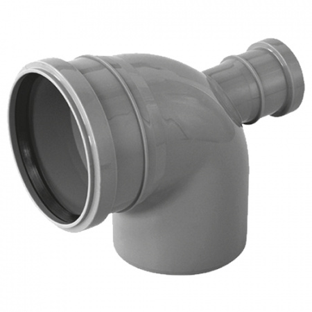 TEBO Отвод с выходом серый 110x50/87,5