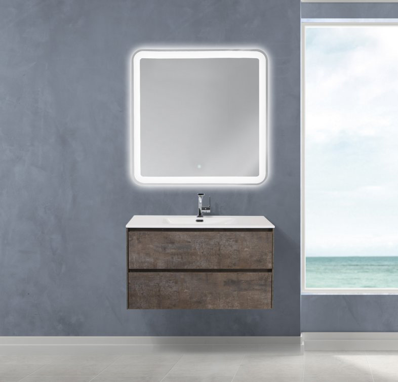 

База под раковину Belbagno PIETRA подвесная 100 PIETRA-1000-2C-SO-SCM Stucco Cemento