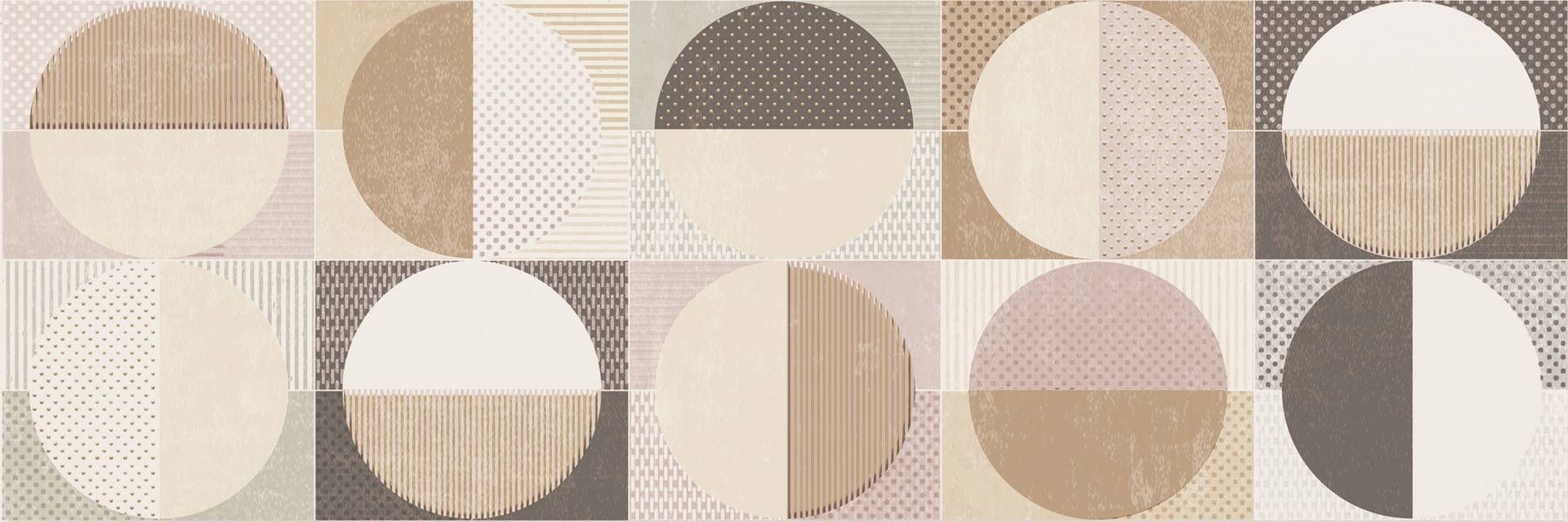 

Керамическая плитка Cifre Cromatica Decor Circles Warm декор 25х75