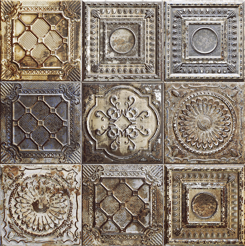 

Керамическая плитка Mainzu Tin-Tile Rusty Mix (без подбора) настенная 20х20