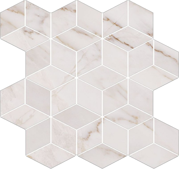 

Керамическая плитка Mei Carrara Pulpis белый (O-CRR-WIJ051) мозаика 28x29,7