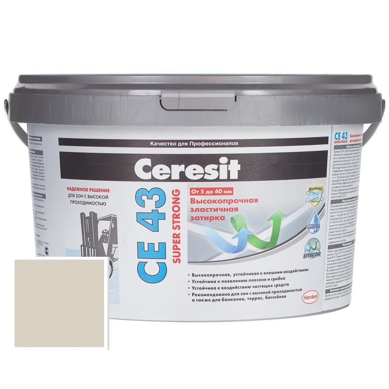 

Затирка Ceresit СЕ 43/2 Super Strong высокопрочная Багама 43 (2 кг)