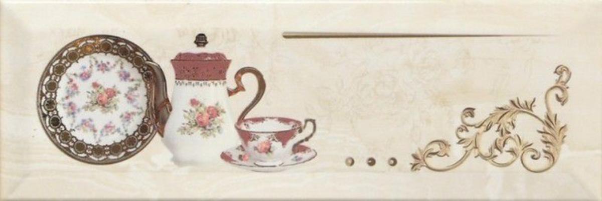 

Керамическая плитка Monopole Petra Decor Pranzo Gold B декор 10х30