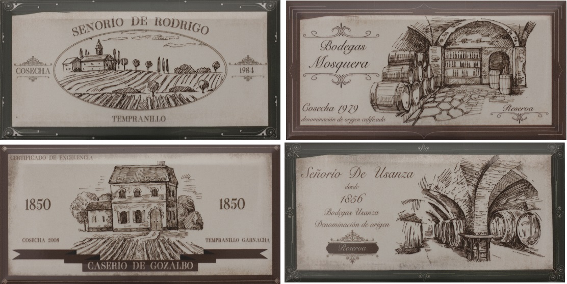 

Керамическая плитка Fabresa Hueso Wine Labels Decor Mix декор 10x20