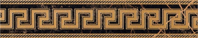 

Керамогранит Versace Marble Nero 240203 Fascia Greca Lap. Бордюр 11,5x58,5