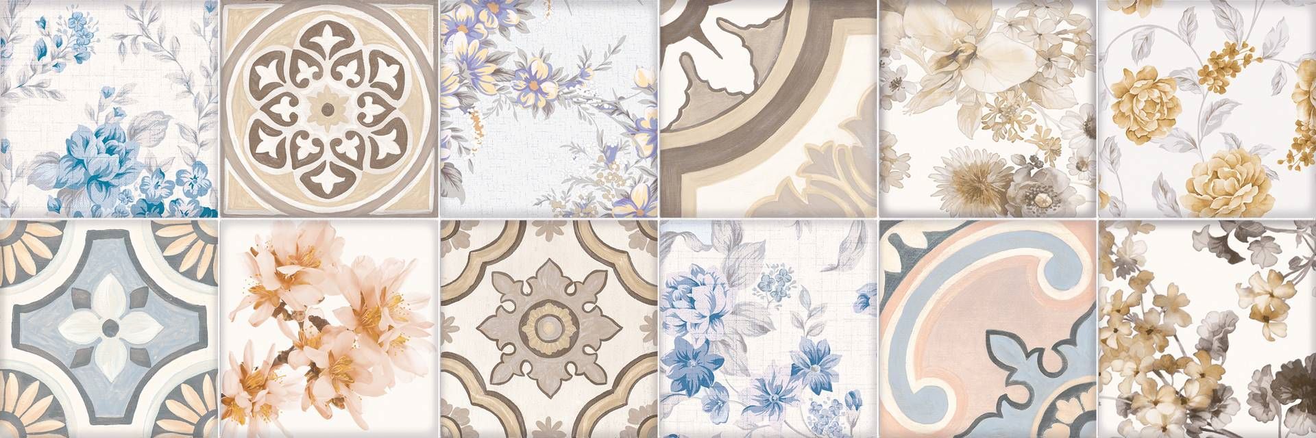 

Керамическая плитка Cifre Cromatica Decor Adriana Warm (mix 2 вида) настенная 25х75