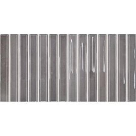 Керамическая плитка DNA Tiles Flash Bars Cool Grey настенная 12,5х25