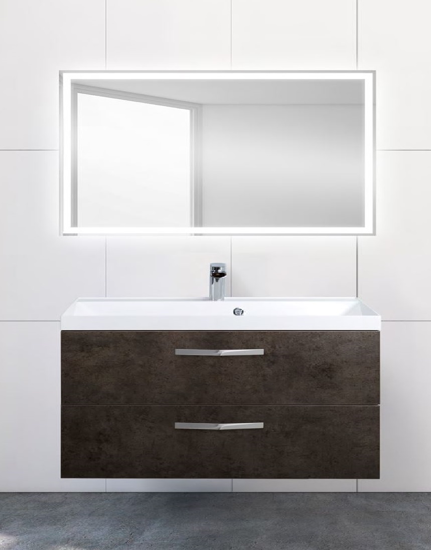 

База под раковину Belbagno AURORA подвесная 100 AURORA-1000-2C-SO-CS Cemento Scuro