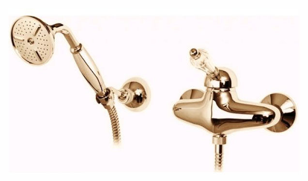 

Смеситель для душа Cezares Vintage золото, ручка Swarovski VINTAGE-D-03/24-Sw