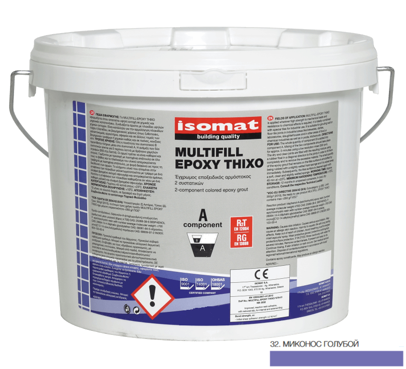 

Затирка Isomat Multifill-Epoxy Thixo 32 Миконос голубой 3кг