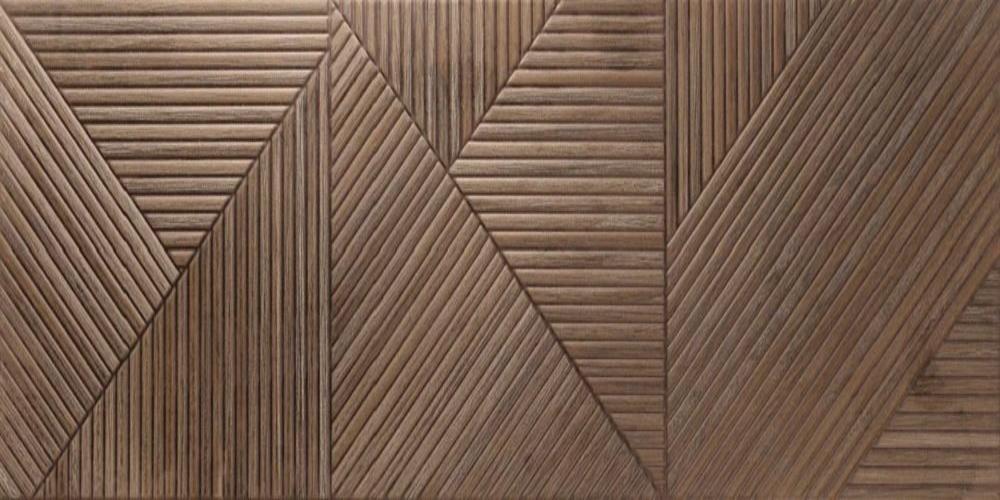 Керамическая плитка Porcelanite Dos Amazons Wengue Relieve настенная 30х90