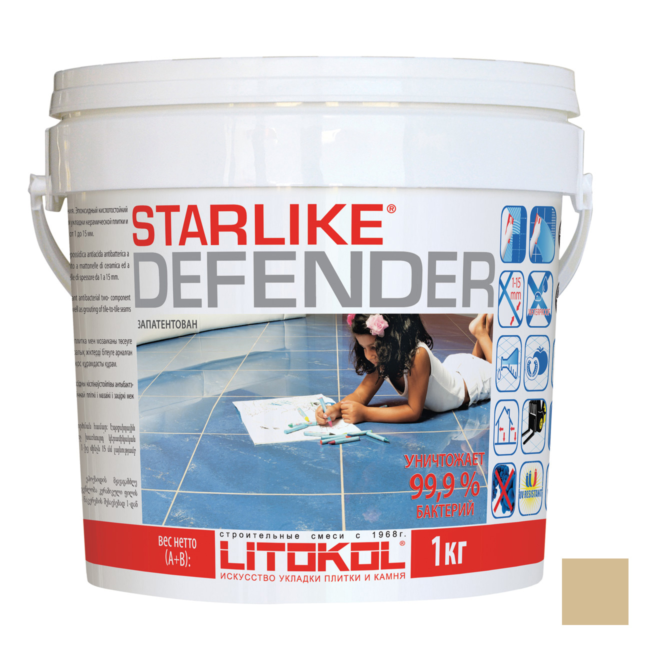 

Затирка Litokol эпоксидная Starlike Defender C.250 Бежевый 1кг