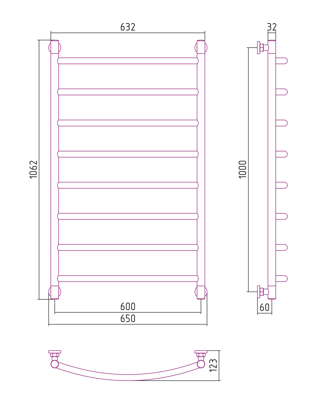 полка сунержа прямая 4п